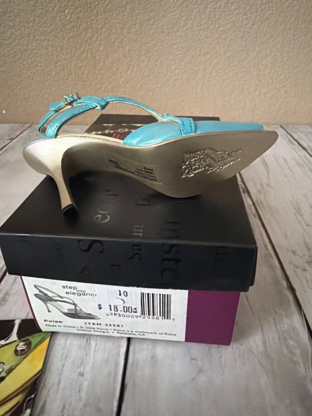 2006 Just the Right Shoe by Raine "Poise" Mini Shoe Figurine #25581 NEW w/Box - Picture 10 of 13